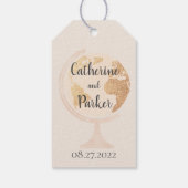 私たちのアドベンチャーワールドグローブマップトラベル結婚金ゴールド ギフトタグ (裏面)