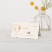 私たちのアドベンチャーワールドグローブマップトラベル結婚金ゴールド プレイスカード (裏面)