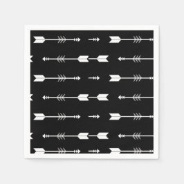 私たちのアドベ素晴らしントブラックアンドホワイトアローに耐える スタンダードカクテルナプキン