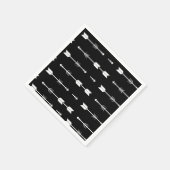 私たちのアドベ素晴らしントブラックアンドホワイトアローに耐える スタンダードカクテルナプキン (角)