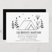 私たちのアドベ素晴らしントベイビーシャワー 招待状 (正面/裏面)