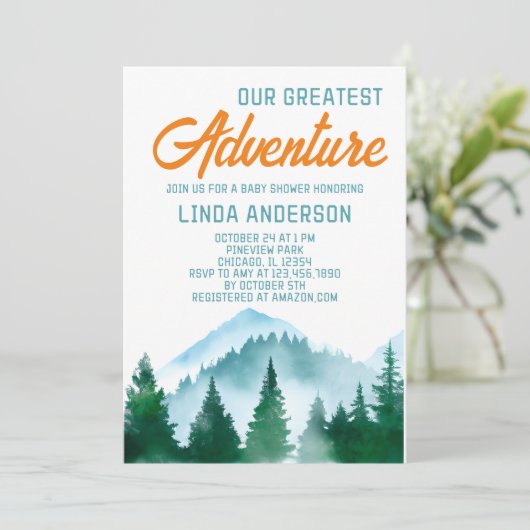 私たちのアドベ素晴らしントベイビーシャワー 招待状 (スタンド正面)