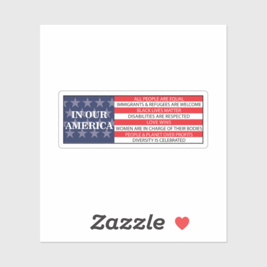 私たちのアメリカでは、すべての人々は平等のステッカーである シール (シート)