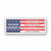 私たちのアメリカでは、すべての人々は平等のステッカーである シール (正面)