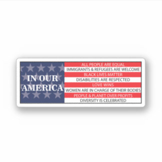 私たちのアメリカでは、すべての人々は平等のステッカーである シール
