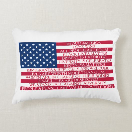 私たちのアメリカの枕で アクセントクッション (正面)