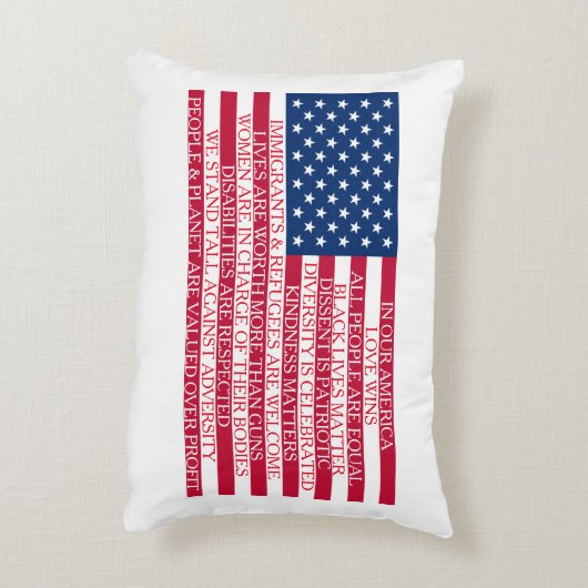 私たちのアメリカの枕で アクセントクッション (裏面(縦))
