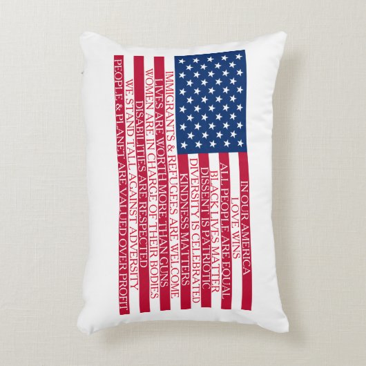 私たちのアメリカの枕で アクセントクッション (正面(垂直))