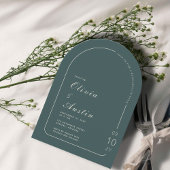 私たちのアーチの写真のリハーサルディナーの前の夜 招待状