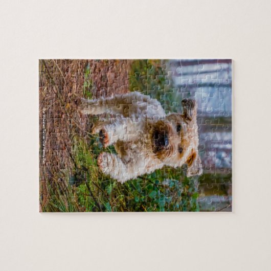 私たちのウィートテリア私たちの家族ペット ジグソーパズル (横)