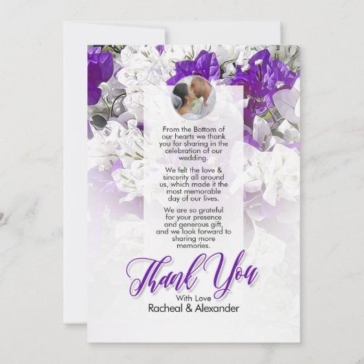 私たちのウェディングカー祝ドをありがとう 招待状 (裏面)