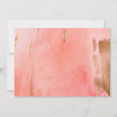 私たちのウェディング ゴールド ピンク ピーチ モダン エレガント ウェディング 招待状 (裏面)