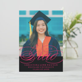 私たちのエレガントなスクリプト卒業式 | 卒業のお誘い 招待状