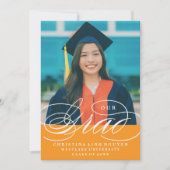 私たちのエレガントなスクリプト卒業式 | 卒業式招待状 招待状 (正面)