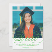 私たちのエレガントなスクリプト卒業式 | 卒業式招待状 招待状 (正面)