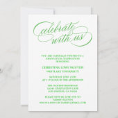 私たちのエレガントなスクリプト卒業式 | 卒業式招待状 招待状 (裏面)