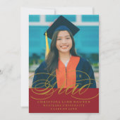 私たちのエレガントなスクリプト卒業式 | 卒業式招待状 招待状 (正面)