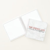 私たちのエレガントバケットリストカップルの記念の大理石 ノートブック (内部)