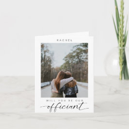 私たちのオフィシエントになってくれますか? ミニマル フォト モダン 招待状