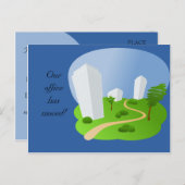 私たちのオフィスはカードを移動した 案内ポストカード (正面/裏面)