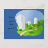 私たちのオフィスはカードを移動した 案内ポストカード (正面)