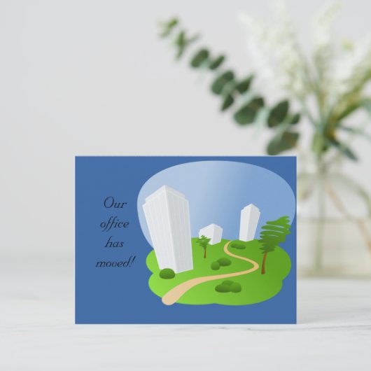 私たちのオフィスはカードを移動した 案内ポストカード (スタンド正面)