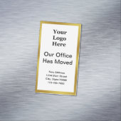 私たちのオフィスは白い動きの発表を動かした マグネット名刺 (インサイチュ)