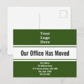 私たちのオフィスは緑の動きの発表を動かした ポストカード (正面/裏面)