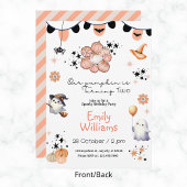 私たちのカボチャ女の子ハロウィーン誕生日任意の年 招待状