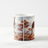 私たちのカンガルーのマグカップであなたの朝の醸造に飛び込む! コーヒーマグカップ (中央)