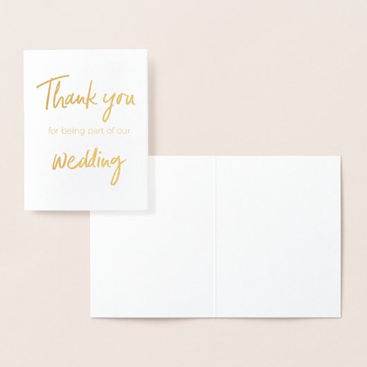 私たちのカードに参加してくれてあ結婚りがとう 箔カード (ディスプレー)