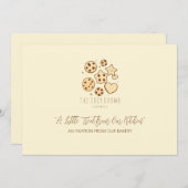 私たちのキッチン（クリーム）から少しトリートメント 招待状 (正面/裏面)