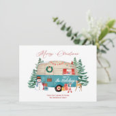 私たちのキャンピングカーからあなたのところへクリスマスを祝って シーズンカード (スタンド正面)