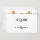 私たちのキャンピングカーからあなたのところへクリスマスを祝って シーズンカード (裏面)