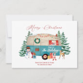 私たちのキャンピングカーからあなたのキャンピングカーへ、クリスマスを祝って シーズンカード (正面)