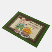 私たちのキャンプのモースのフォーマットへようこそ ドアマット (アングル)