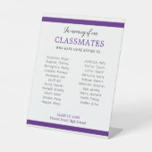 私たちのクラスメートの名誉の記憶の紫の懇親会 台座サイン (正面)