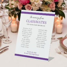 私たちのクラスメートの名誉の記憶の紫の懇親会 台座サイン