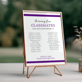 私たちのクラスメートの紫色の懇親会メモリアル ポスター