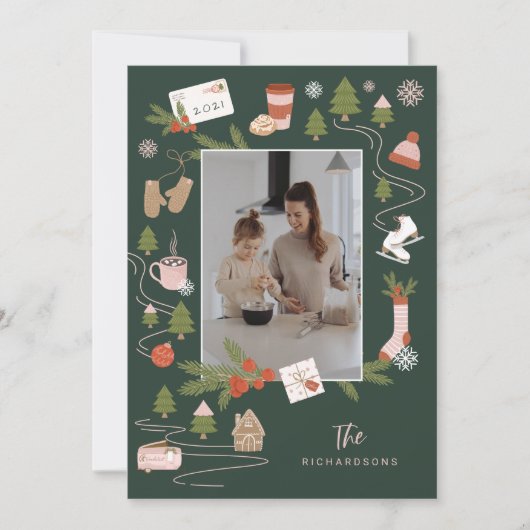 私たちのクリスマスお気に入りのの事物の写真 シーズンカード (正面)