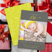 私たちのクリスマススタースタイリッシュベビーフォトモダン誕生 シーズンカード