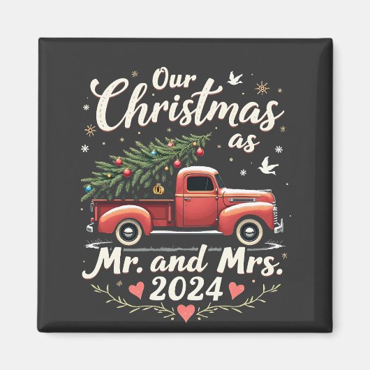 私たちのクリスマス as Mr & Mrs 2024 おそろいカップルグッズ マグネット (正面)