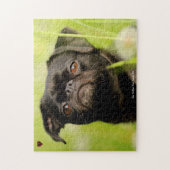 私たちのグリフォン犬私たちの家族ペットジグソーパズル ジグソーパズル (縦)