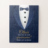 私たちのグロムスマンのカスタム結婚式の提案になる ジグソーパズル (縦)