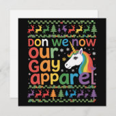 私たちのゲイな衣装を今着よう ユニコーン ゲイ クリスマス (正面/裏面)