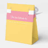 私たちのゲストであるピンクのバラの誕生日パーティーのお気に入りボックス フェイバーボックス (裏面サイド)