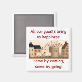 私たちのゲストは私たちに幸せを持って… マグネット (正面/裏面)