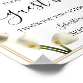 私たちのゲストブックにサインを グリーンウェディングサイン ポスター (角)