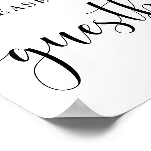 私たちのゲストブックのポスタ結婚ーにサインして ポスター (角)