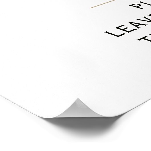 私たちのゲストブックの冬の結婚式のサインに署名しなさい ポスター (角)